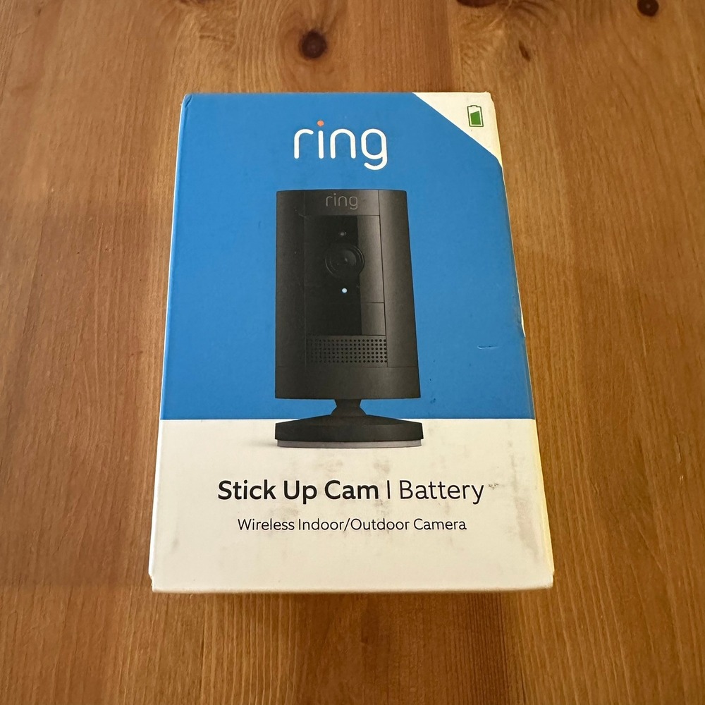 Ring Stick Up Cam Battery Wireless Indoor Outdoor Security Camera Black 5UM5E5